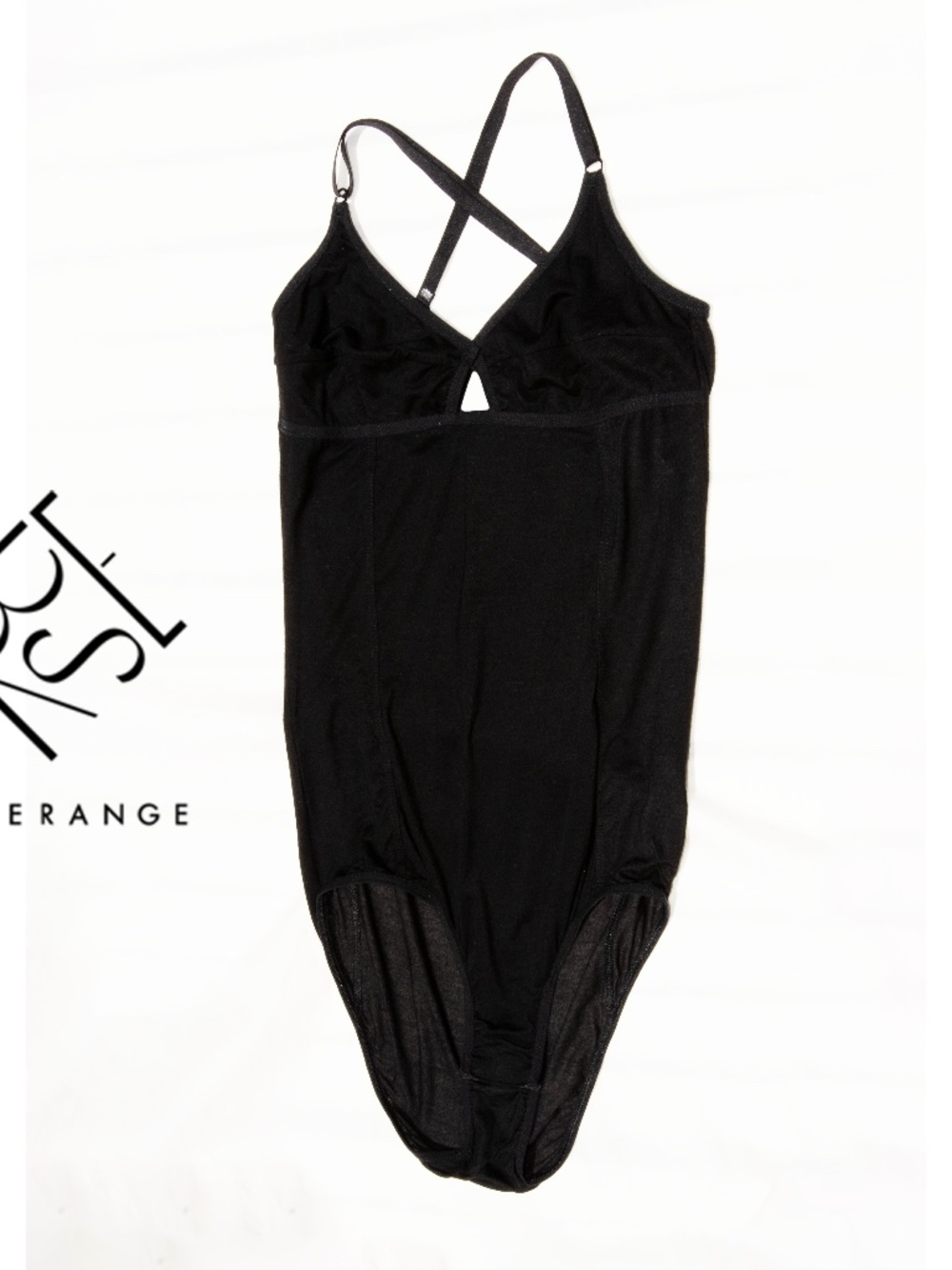 Baserange Bamboo Body — Black, Keyhole, Size M